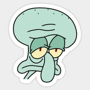 tired squidward | exhausted squidward | help squidward Sticker